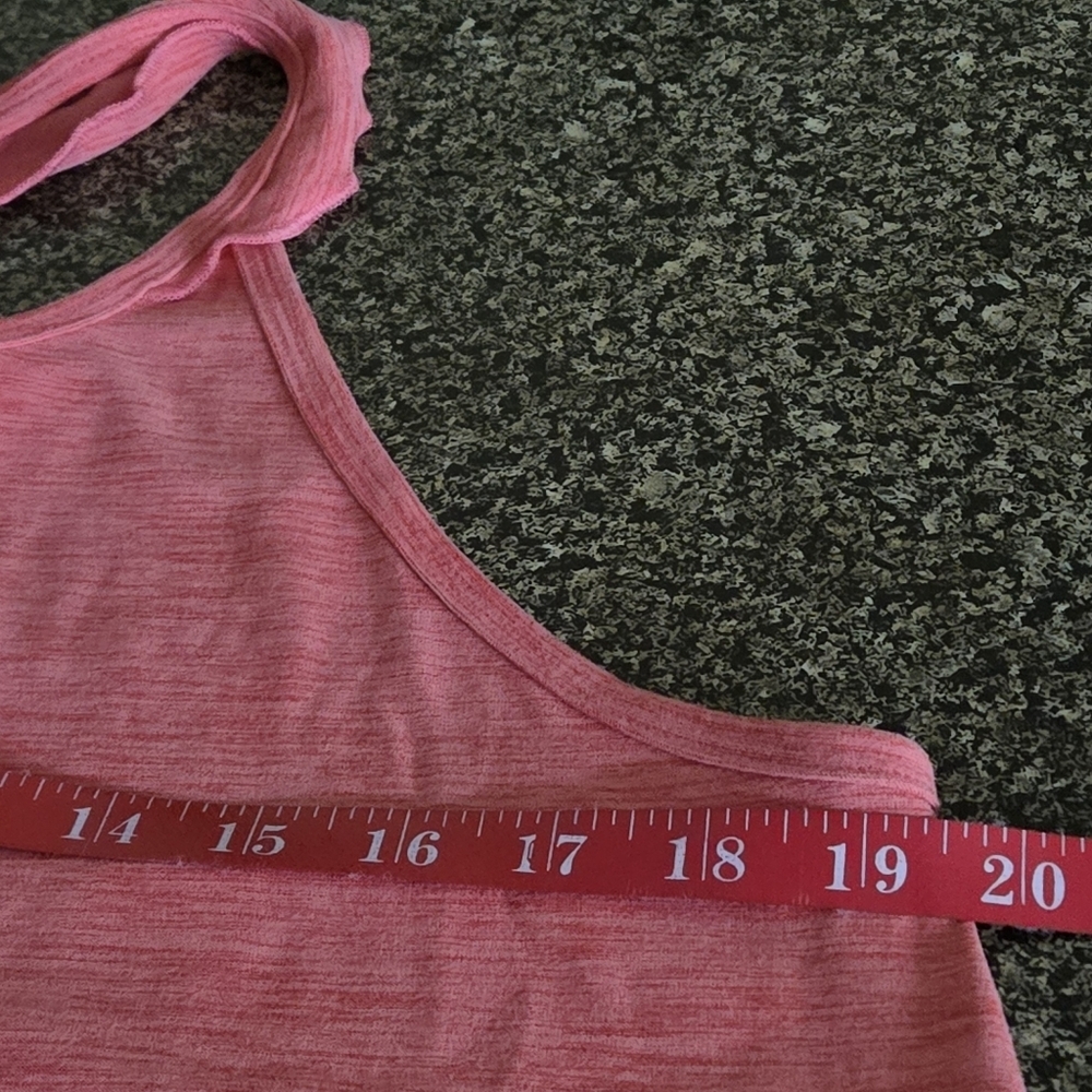 Old Navy Racer Back Tank Womens XL Coral Color Top Ruffled Straps - Picture 7 of 8